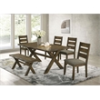 Pemberly Row 47-Inch Solid Wood Dining Bench in Knotty Nutmeg