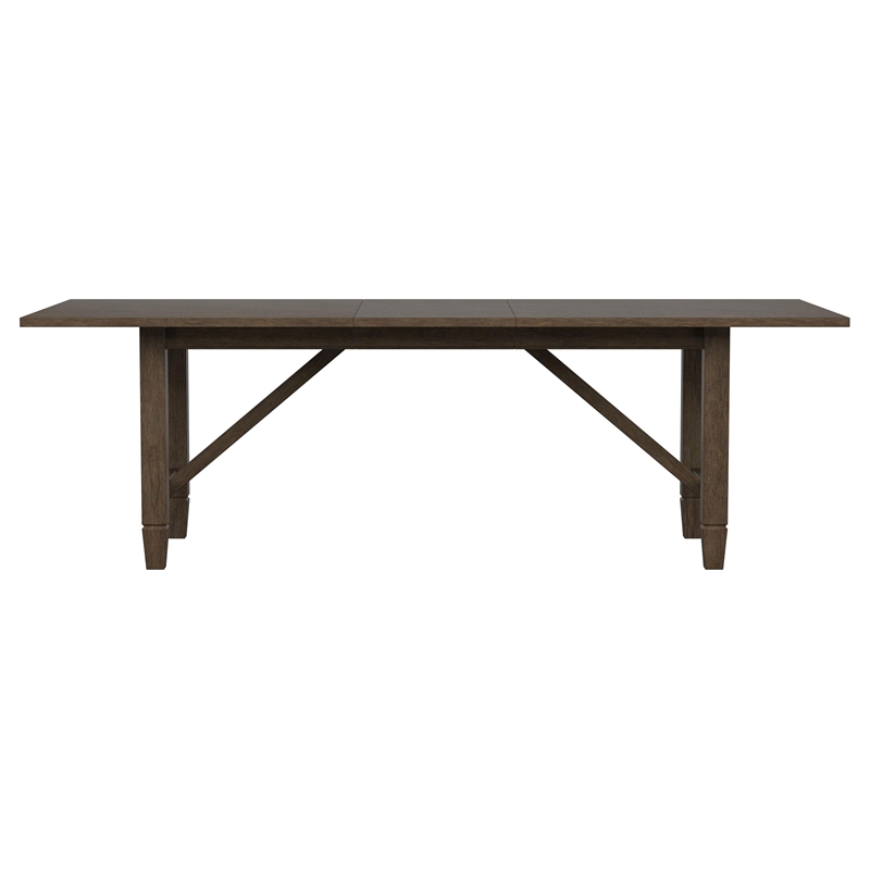 Pemberly Row Rectangular 94-inch Wood Dining Table in Light Brown