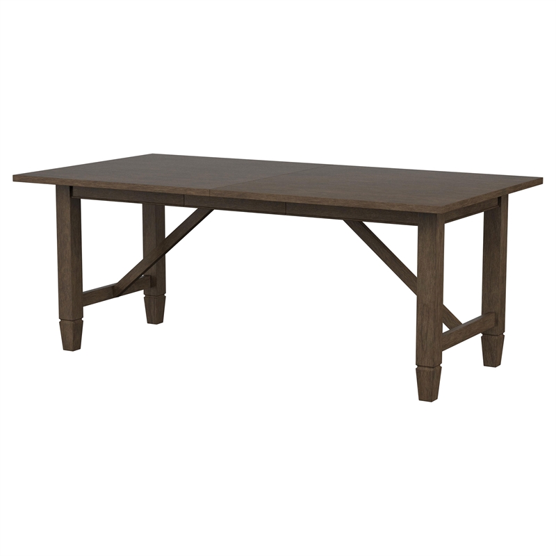 Pemberly Row Rectangular 94-inch Wood Dining Table in Light Brown