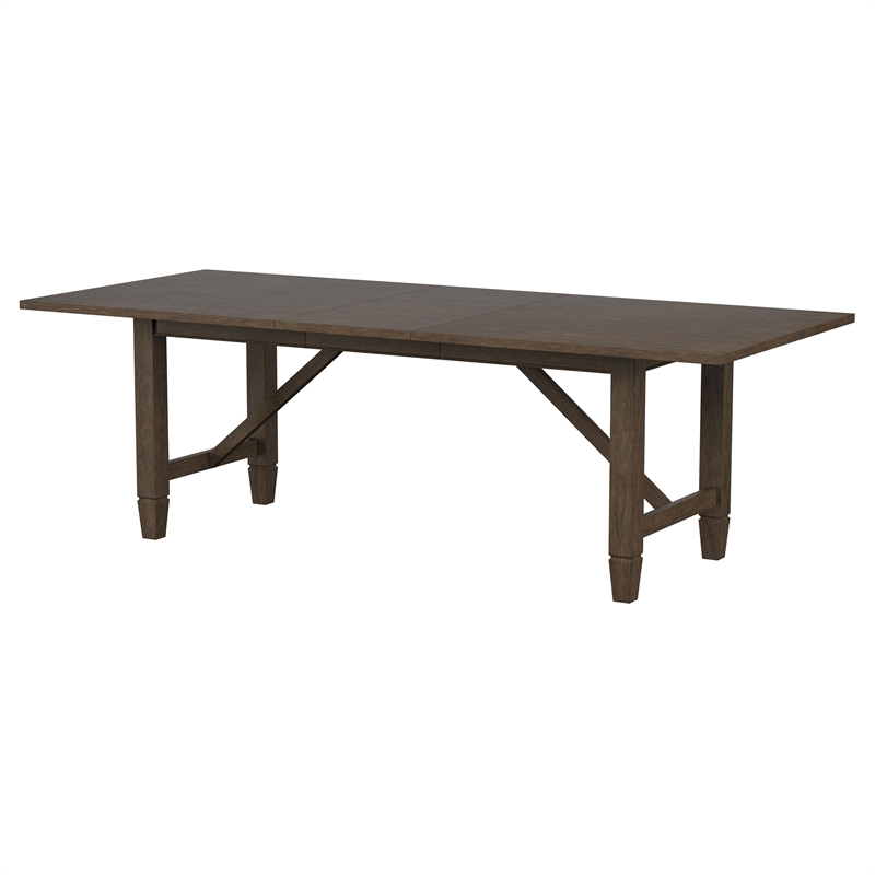 Pemberly Row Rectangular 94-inch Wood Dining Table in Light Brown