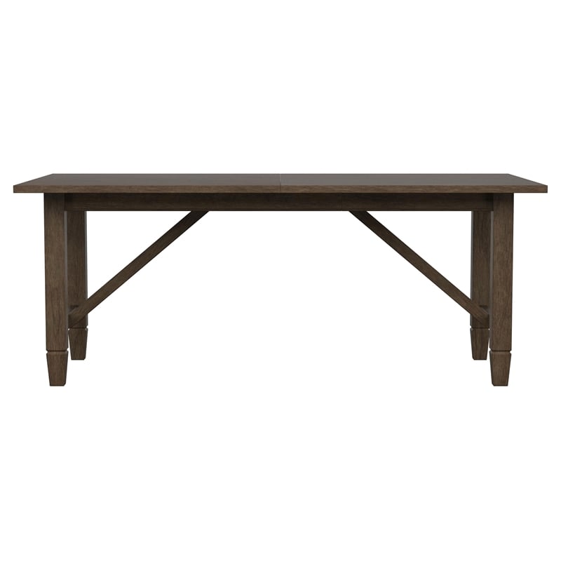 Pemberly Row Rectangular 94-inch Wood Dining Table in Light Brown