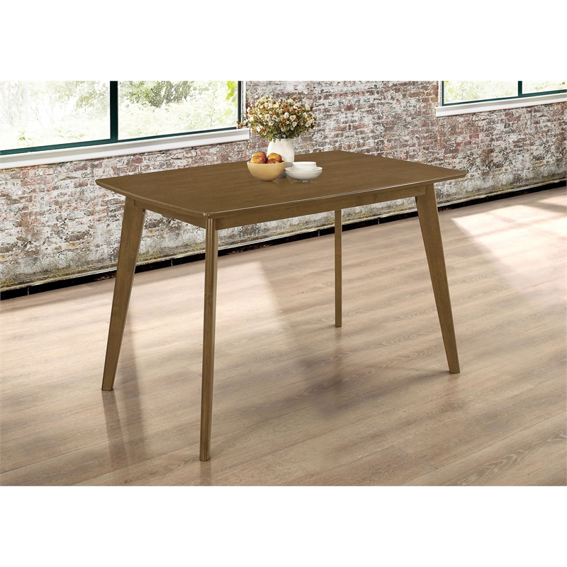 Pemberly Row Rectangular 47-inch Solid Wood Dining Table in Chestnut