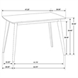 Pemberly Row Rectangular 47-inch Solid Wood Dining Table in Chestnut