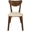 Pemberly Row Upholstered Wood Dining Side Chair Set of 2 in Chestnut