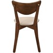 Pemberly Row Upholstered Wood Dining Side Chair Set of 2 in Chestnut
