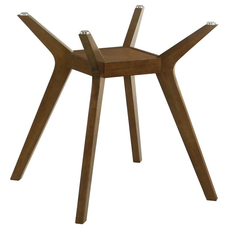 Pemberly Row 5-Piece Round Wood & Fabric Counter Dining Set in Brown/Teal