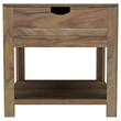 Pemberly Row 1-Drawer Rustic Solid Wood Side End Table in Natural
