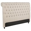 Pemberly Row 57-inch Tufted Upholstered California King Headboard in Beige