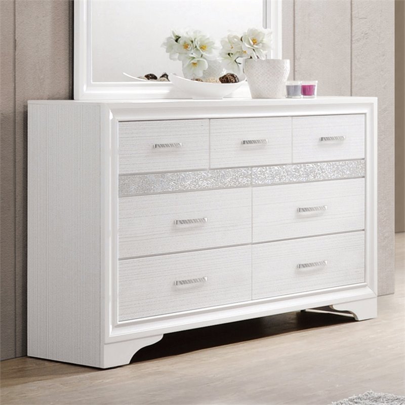 Pemberly Row 9-Drawer Dresser with Hidden Jewelry Drawer in White