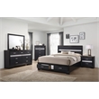 Pemberly Row 7-Drawer Dresser with Mirror and Crystal Pulls in Black