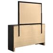 Pemberly Row 7-Drawer Dresser with Mirror and Crystal Pulls in Black