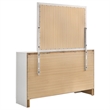 Pemberly Row 7-Drawer Dresser with Mirror and Crystal Pulls in White