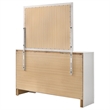 Pemberly Row 7-Drawer Dresser with Mirror and Crystal Pulls in White