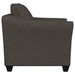 Pemberly Row Upholstered Flared Arm Accent Chair in Charcoal Grey