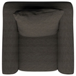 Pemberly Row Upholstered Flared Arm Accent Chair in Charcoal Grey