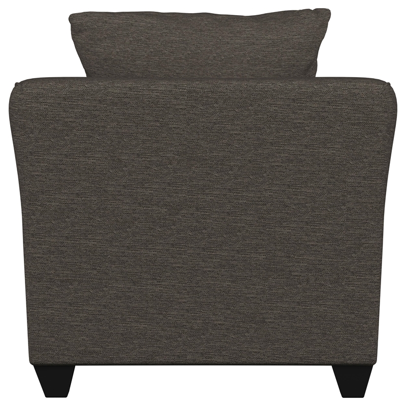 Pemberly Row Upholstered Flared Arm Accent Chair in Charcoal Grey