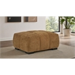 Pemberly Row Tufted Upholstered Fabric Rectangular Ottoman in Amber Brown
