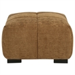 Pemberly Row Tufted Upholstered Fabric Rectangular Ottoman in Amber Brown