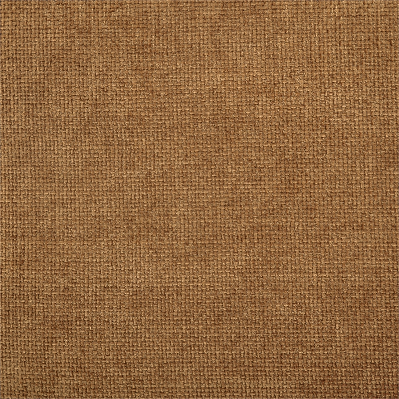Pemberly Row Tufted Upholstered Fabric Rectangular Ottoman in Amber Brown