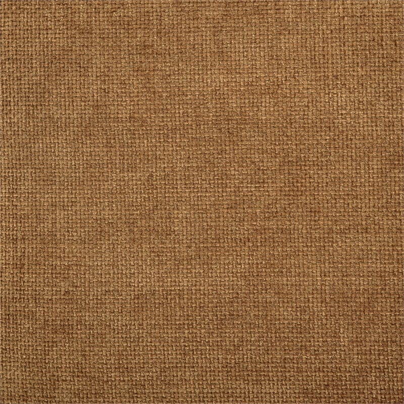 pemberly row upholstered fabric sectional chaise sofa in amber brown
