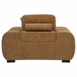Pemberly Row Upholstered Fabric Track Arm Accent Chair in Amber