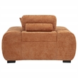 Pemberly Row Contemporary Fabric Track Arm Accent Chair in Orange
