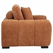 Pemberly Row Contemporary Fabric Track Arm Accent Chair in Orange