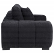 Pemberly Row Upholstered Fabric Track Arm Accent Chair in Black