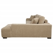 Pemberly Row Upholstered Fabric Sectional Chaise Sofa in Camel