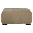 Pemberly Row Tufted Upholstered Fabric Rectangular Ottoman in Camel
