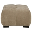 Pemberly Row Tufted Upholstered Fabric Rectangular Ottoman in Camel