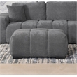 Pemberly Row Tufted Upholstered Fabric Rectangular Ottoman in Charcoal Grey