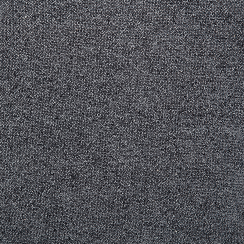 Pemberly Row Tufted Upholstered Fabric Rectangular Ottoman in Charcoal Grey