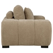 Pemberly Row Upholstered Fabric Track Arm Accent Chair in Camel