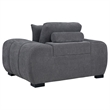 Pemberly Row Upholstered Track Arm Accent Chair in Charcoal Grey