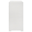 Pemberly Row Solid Hardwood 6-drawer Dresser Cabinet in White High Gloss