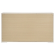 Pemberly Row Solid Hardwood 6-drawer Dresser Cabinet in White High Gloss