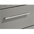 Pemberly Row 6-drawer Dresser and Mirror Set in Grey High Gloss