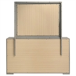 Pemberly Row 6-drawer Dresser and Mirror Set in Grey High Gloss