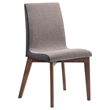 Pemberly Row 2-piece Upholstered Dining Side Chair Set in Walnut