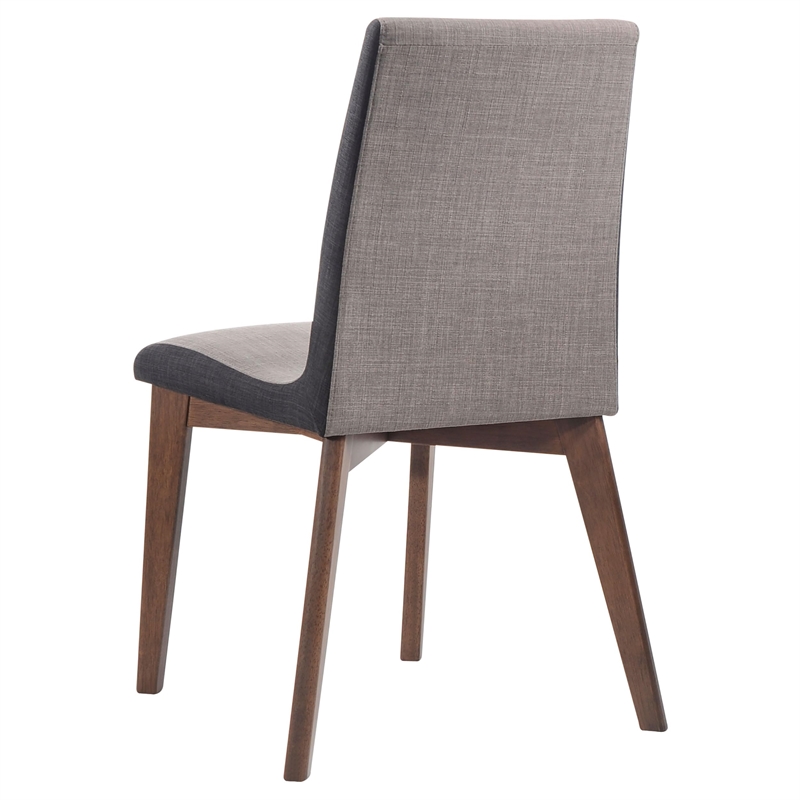 Pemberly Row 2-piece Upholstered Dining Side Chair Set in Walnut
