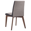 Pemberly Row 2-piece Upholstered Dining Side Chair Set in Walnut