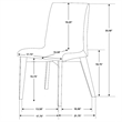 Pemberly Row 2-piece Upholstered Dining Side Chair Set in Walnut
