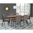 Pemberly Row 5-piece Rectangular Dining Set in Natural Walnut