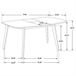 Pemberly Row 75-inch Extension Leaf Dining Table in Natural Walnut