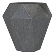Pemberly Row Octagonal Faceted Solid Mango Wood Side Table in Grey