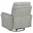 Pemberly Row Upholstered Fabric Power Swivel Glider Recliner in Ivory
