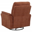 Pemberly Row Upholstered Fabric Power Swivel Glider Recliner in Rust