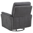 Pemberly Row Fabric Power Swivel Glider Recliner in Charcoal Gray