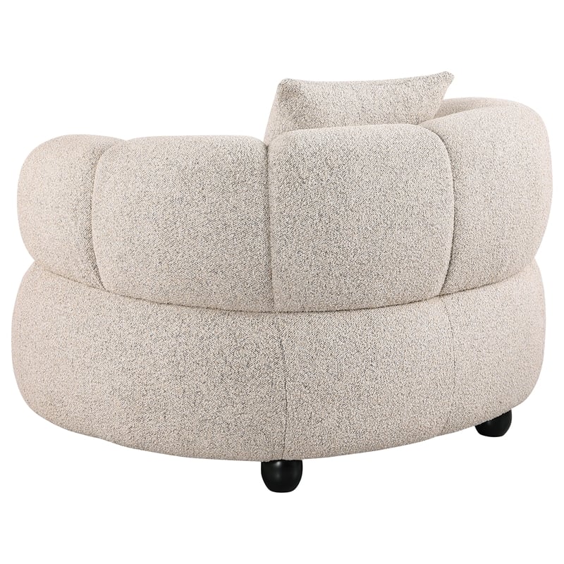 Pemberly Row 3-Piece Channel Tufted Woven Fabric Sofa Set in Pebble